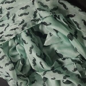 Scarf - Large Scarf Mustache Pattern